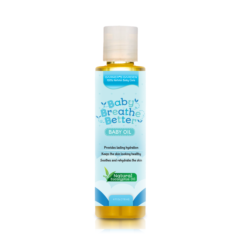 Garner's Garden Breathe Better Baby Oil Baby Care Powder Blue Breathe Better Baby Oil 4oz