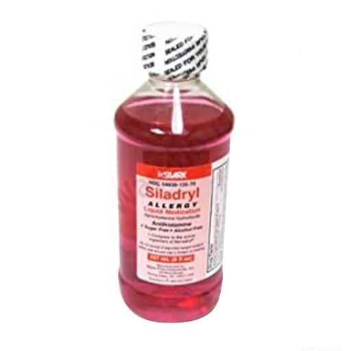 Siladryl Siladryl Antihistamine Allergy Relief Red Liquid Medication - 8 Fl Oz Medicine Cabinets White Smoke