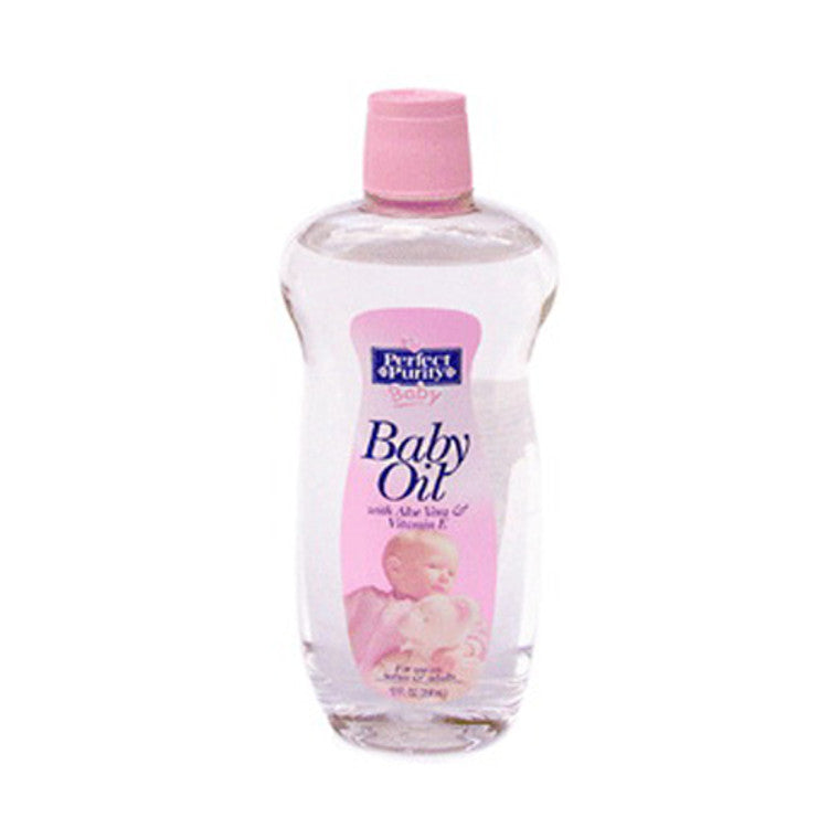 Perfect Purity Perfect Purity Baby Oil With Aloe Vera & Vitamin E 12 Oz Tanning Oil & Lotion White Smoke