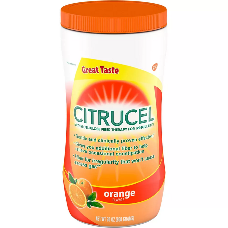 Citrucel Citrucel Fiber Supplement  Orange Powder 30 Oz Health & Beauty White Smoke