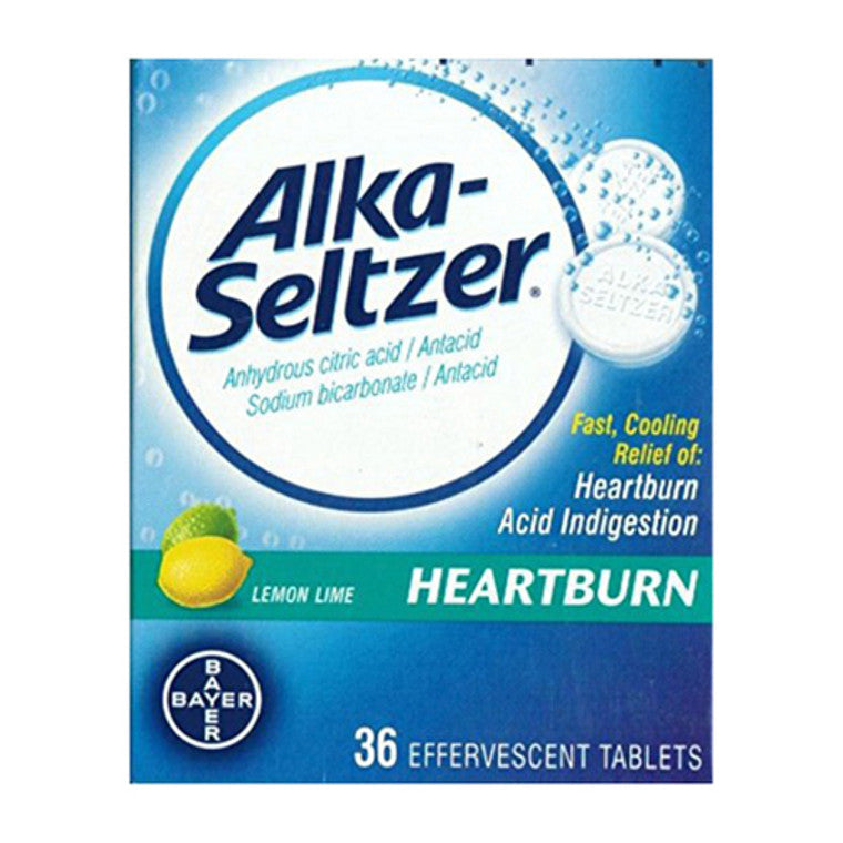 Alka-Seltzer Alka-Seltzer Heartburn Antacid 36 Effervescent Tablets Limes White Smoke