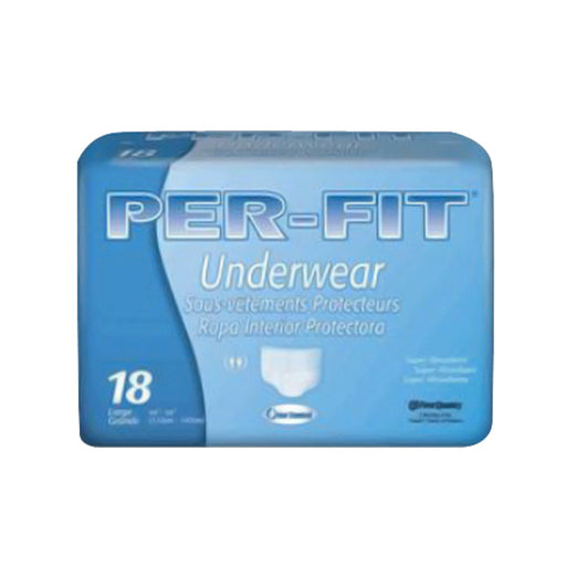 First Quality First Quality Unisex Adult Absorbent Underwear With Tear Away Seams PF-513, Count Of 18 Underwear Sky Blue