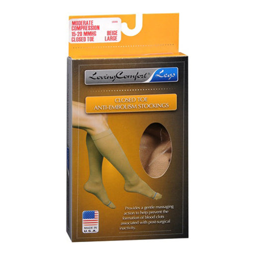 Scott Specialties Loving Comford Anti-Embolism Stockings Knee High Closed Toe Womens 12-20Mmhg, Beige XLarge - Personal Care Dark Slate Gray