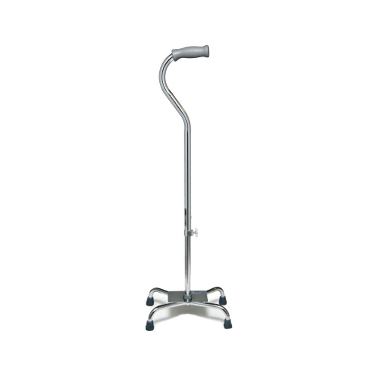 Graham Field Canes Graham Field Canes Cane Silver Collection Low Profile Quad 6141A, Small Base Canes & Walking Sticks White Smoke