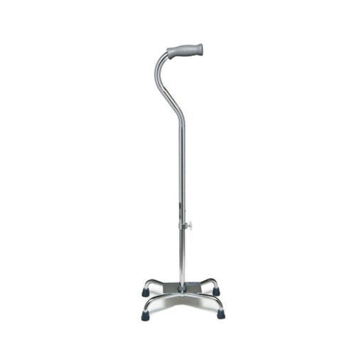 Graham Field Canes Graham Field Canes Cane Silver Collection Low Profile Quad 6141A, Small Base Canes & Walking Sticks White Smoke