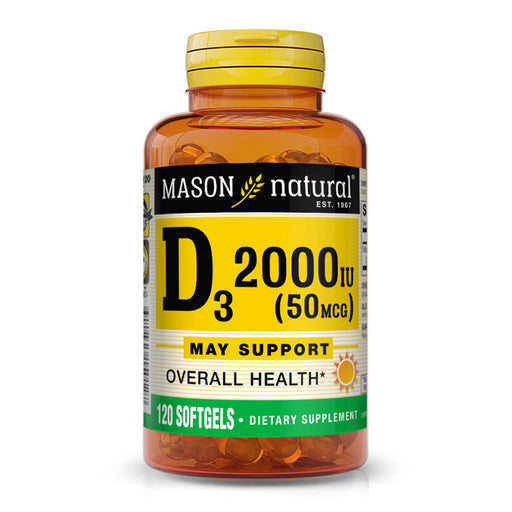 Mason Natural Mason Natural Vitamin D3, 2000 IU, Softgels Vitamins & Supplements White Smoke
