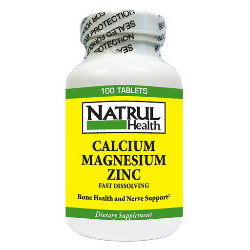 Nat-Rul Nat-Rul Health Calcium Magnsm Zinc Tabs N-R 100 Vitamins & Supplements White Smoke