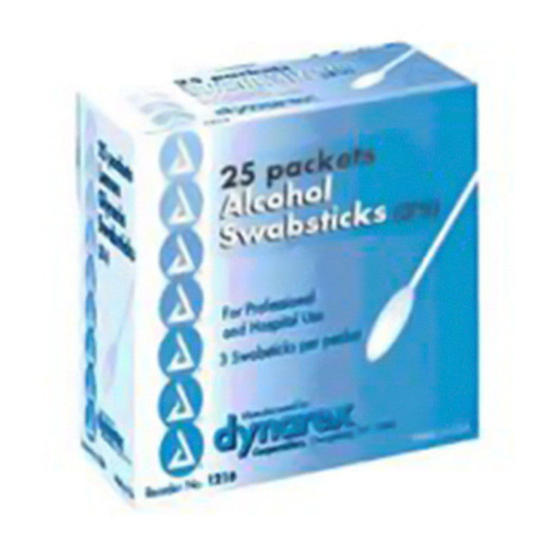 Dynarex Dynarex Alcohol Swabsticks, Sterile 3-Pack, 25 Boxes of 3 (75 Swabsticks Total) Medical Supplies White Smoke