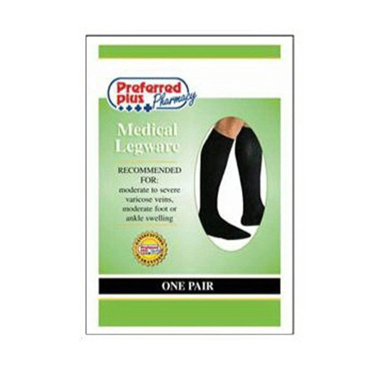 Qcs Qcs Preferred Plus Medical Legware 20-30 F/S Navy Mens Socks - 1 Pair Medical White Smoke