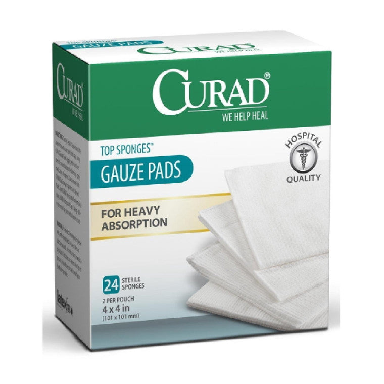 Curad Curad Gauze, Sponge, Post-Op, 4"x4", Sterile Medical Supplies White Smoke
