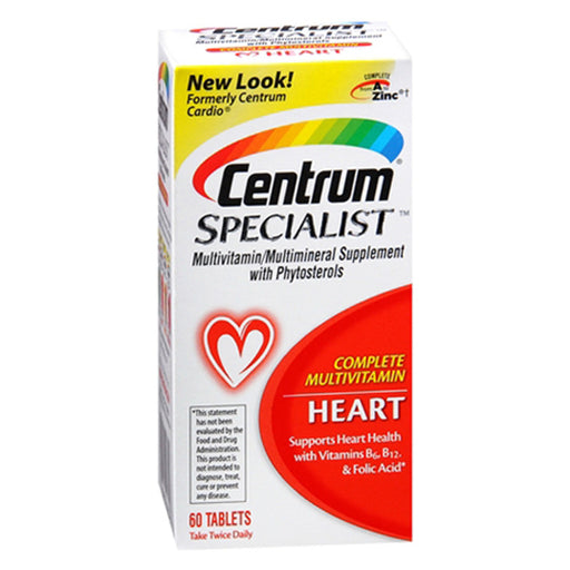 Centrum Centrum Specialist Tablets High Potency Heart Multivitamin Vitamins & Supplements Lavender