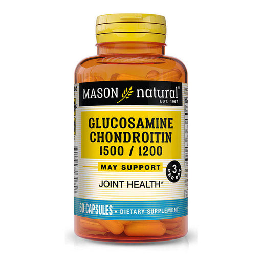 Mason Natural Mason Natural  1500/1200 Joint Health  Glucosamine Chondroitin 60 Capsules Vitamins & Supplements White Smoke