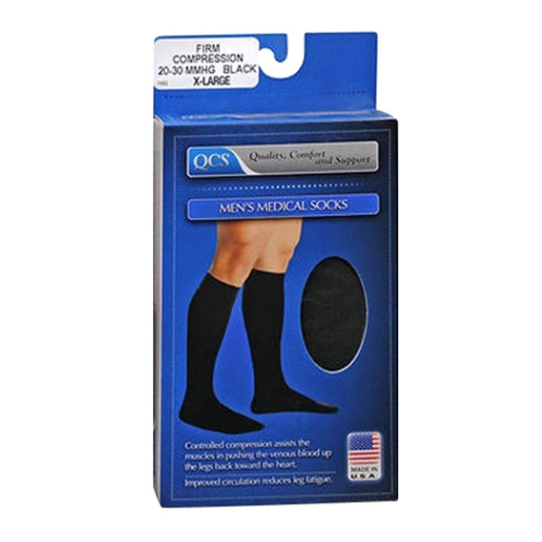 Scott Specialties Loving Comfort Dress Scott Knee High Closed Toe  Men's 20-30 Mmhg  Black X-Large Medical Dark Slate Blue