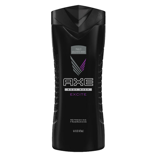 AXE AXE Body Wash, 12H, Refreshing Scent, Excite, Crisp Coconut & Black Pepper - 16 Ounce Body Wash Black