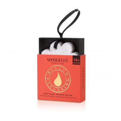 0 Spongelle Flower Boxed 14+ Uses Bath Mitts And Cloths, Papaya Yuza 85g Flowers White Smoke