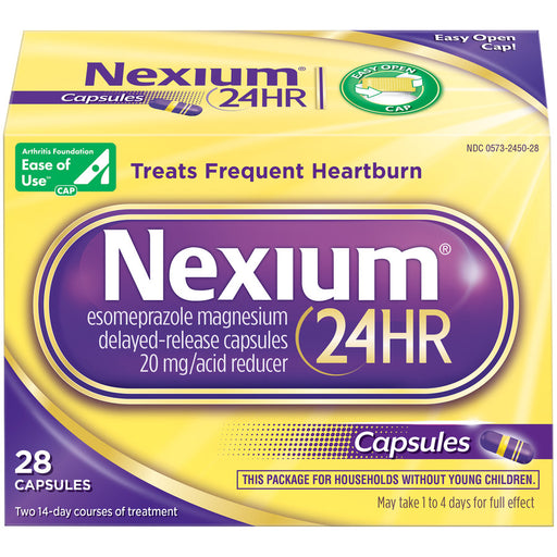 Nexium Nexium 24HR Acid Reducer, 20mg Esomeprazole Magnesium Capsules, 28 Count Medicine & Drugs Khaki
