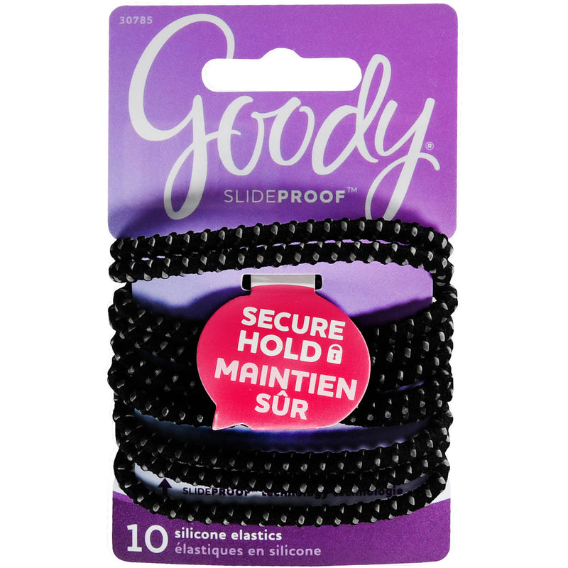 Goody Goody Silicone Elastics, Slideproof Hair Care Black