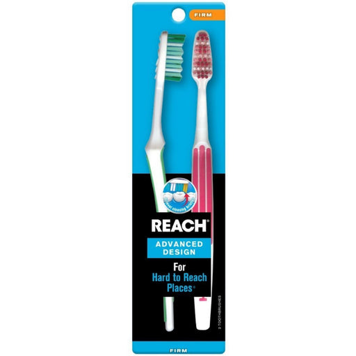 Reach Reach Advanced Design Toothbrushes Firm Full Head Color May Vary Toothbrushes Black