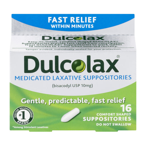 Dulcolax Dulcolax Suppositories, Medicated Laxative, 10 Mg, Comfort Shaped Health & Beauty Lavender