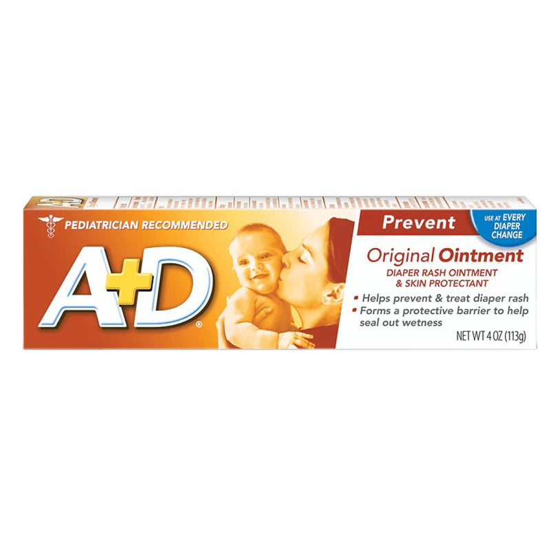 A+D A+D Original Diaper Rash Ointment, Skin Protectant, 4 Ounce Tube Baby & Toddler White Smoke