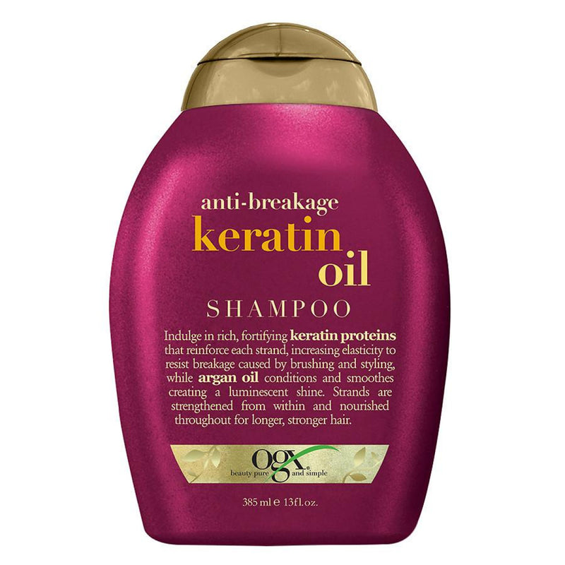 OGX OGX Anti-Breakage + Keratin Oil Fortifying Anti-Frizz Shampoo For Damaged Hair & Split Ends - 13 Fl Oz Shampoo White Smoke