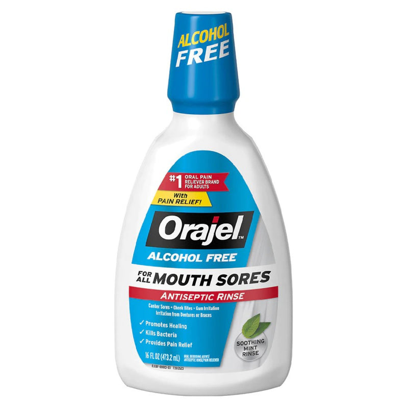 Orajel Orajel Antiseptic Rinse, Alcohol Free, Soothing Mint Oral Care White Smoke