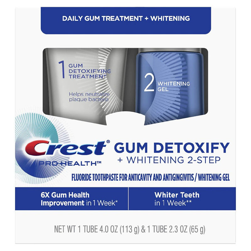 Crest Crest Pro Health Daily Gum Treatment + Whitening Gel, 2 Step Oral Care White Smoke