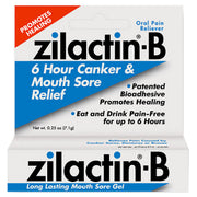 Zilactin B Oral Pain Reliever, Long Lasting Mouth Sore Gel, 0.25 Oz