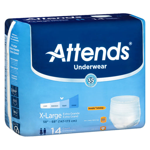 Attends Attends Disposable Underwear, Heavy Extra Large Incontinence Aids Midnight Blue