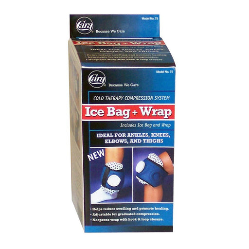 Cara Cara Compression Ice Bag With Wrap Strap Hot & Cold Therapies White Smoke