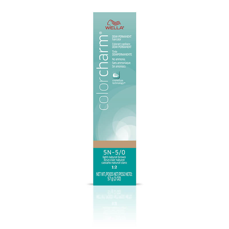Wella Wella ColorCharm Demi-Permanent Creme Hair Color 2 Oz - 5N Lightest Neutral Brown Hair Color Dark Gray
