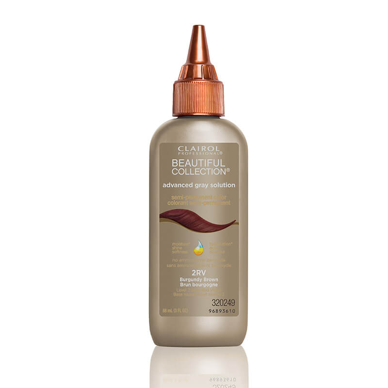 Clairol Professional Clairol Professional Beautiful Collection Adv. Gray Solution #2RV Burgundy Brown Hair Color White Smoke