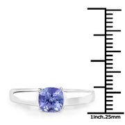 Bids.com 1.05 Carat Genuine Tanzanite .925 Sterling Silver ring Rings White Smoke size 6.00,size 7.00,size 9.00,size 5.00,size 8.00,size 10.00,size 5.50,size 6.50