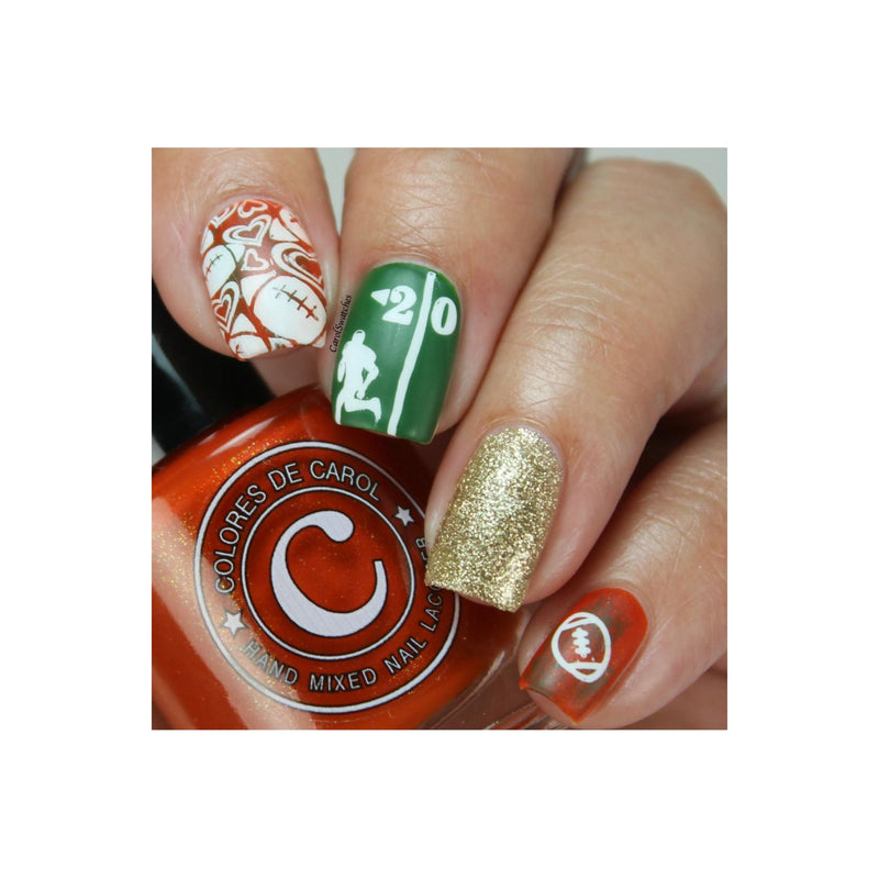 UberChic Beauty Football is Life Stamping Plate Rosy Brown
