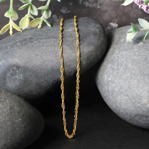 Bids.com 10k Yellow Gold Singapore Chain (1.80 mm) Necklaces Black 16 / Yellow Gold,18 / Yellow Gold,20 / Yellow Gold
