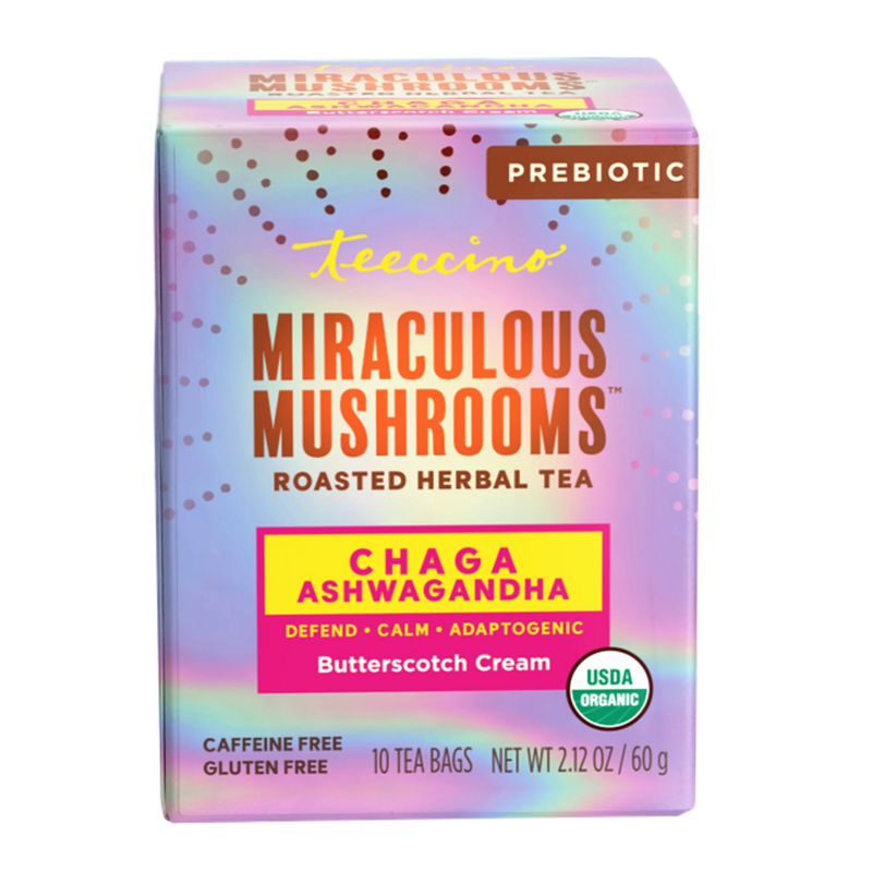 Chaga Ashwagandha Butterscotch Cream Mushroom Herbal Tea
