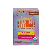 Teeccino Chaga Ashwagandha Butterscotch Cream Mushroom Herbal Tea Herbal Tea Dark Gray 25 tea bags,10 tea bags