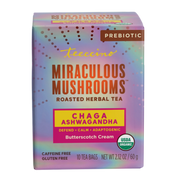 Teeccino Chaga Ashwagandha Butterscotch Cream Mushroom Herbal Tea Herbal Tea Dark Gray 10 tea bags