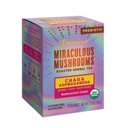 Teeccino Chaga Ashwagandha Butterscotch Cream Mushroom Herbal Tea Herbal Tea Black 25 tea bags,10 tea bags