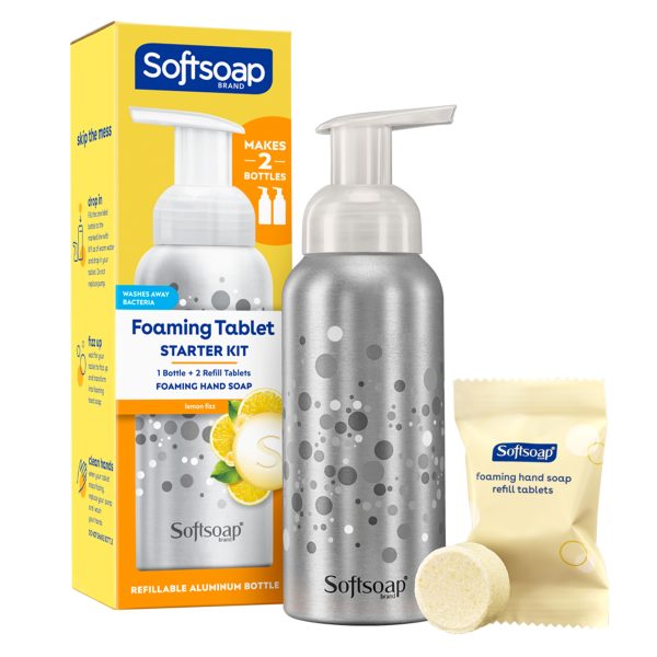 Softsoap Softsoap Foaming Tablet Starter Kit, Lemon Fizz Anti-Aging Skin Care Kits White Smoke