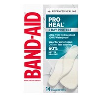 Band-Aid BAND-AID® Pro Heal™ Assorted Sizes Hydrocolloid Bandage, 14-Pack Medical Tape & Bandages White Smoke