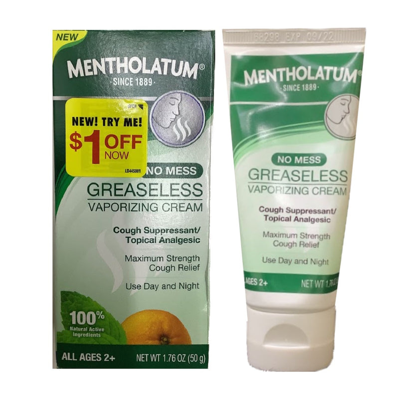 Mentholatum Mentholatum Greaseless Vaporizing Cream - 1.76 Oz Tube Health & Beauty White Smoke