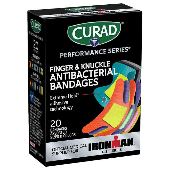 Curad Curad Performance Series Ironman Fingertip And Knuckle Antibacterial Bandages Medical Tape & Bandages Black