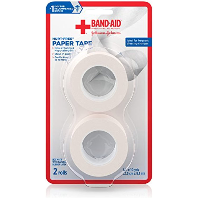 Band-Aid Band-Aid Brand Of First Products Hurt-free Paper Tape, 1 Inch By 10 Yards First Aid Light Gray