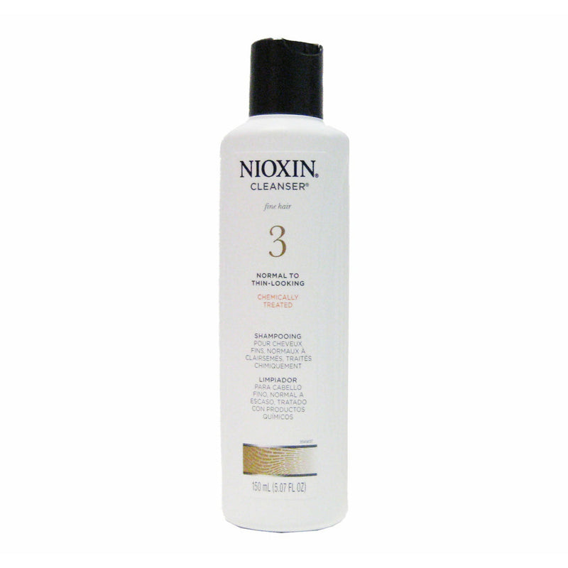 Nioxin Nioxin System 3 Cleanser For Thin Hair 5.07 Oz Facial Cleansers Light Gray