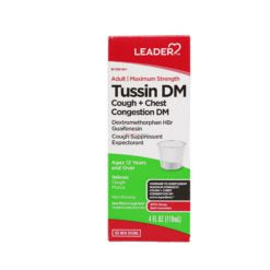 0 Leader Tussin DM Cough & Chest Congestion 4oz Medicine & Drugs Lavender
