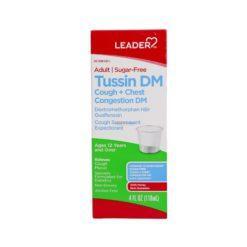 Leader Leader Tussin DM Sugar Free Cought + Chest Congestion 4oz Medicine & Drugs Light Gray