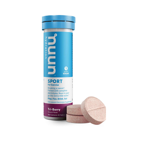 Nuun Nuun Sport Hydration, Tri-Berry Flavored, Effervescent Electrolyte Drink Tablets Fitness & Nutrition White Smoke