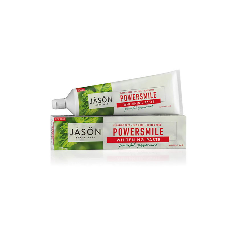 Jason Jason PowerSmile All Natural Whitening Toothpaste, Powerful Peppermint Toothpaste White Smoke