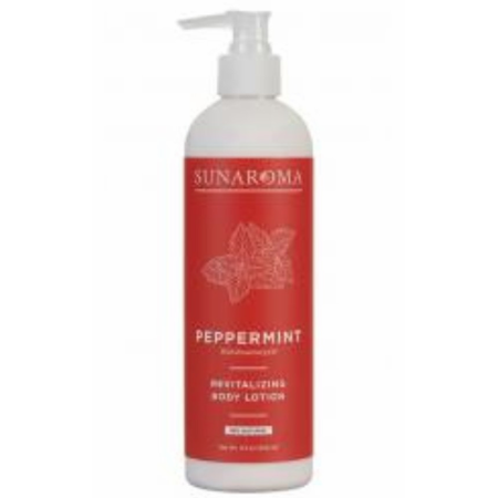 Sunaroma Sunaroma Peppermint Revitalizing Body Lotion Pump, 11.5oz Lotion & Moisturizer White Smoke